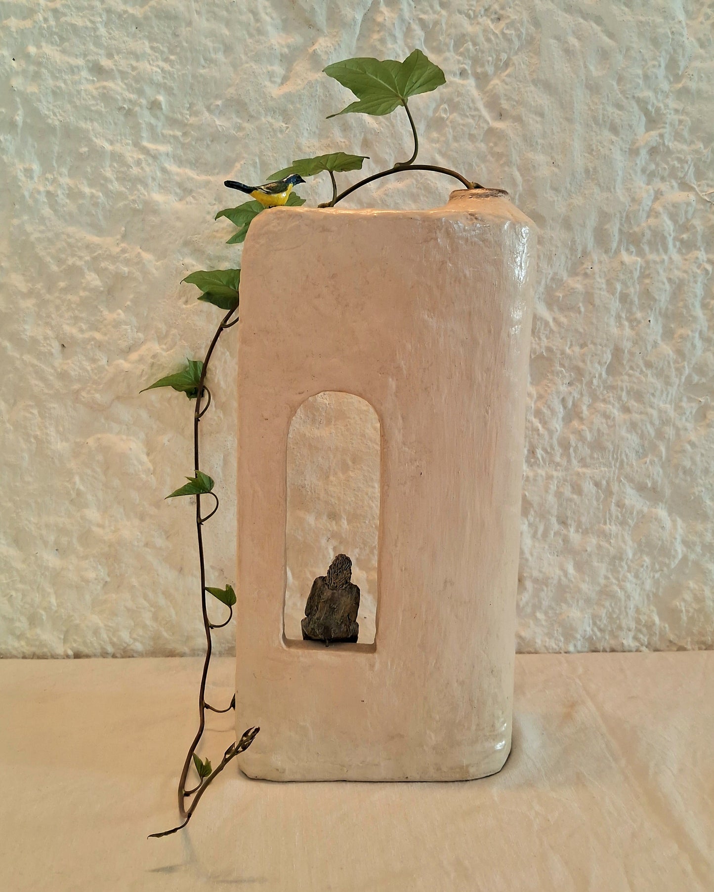 Papier-mache Sculptural Vase, Where Art Takes Shape and Purpose Finds Form