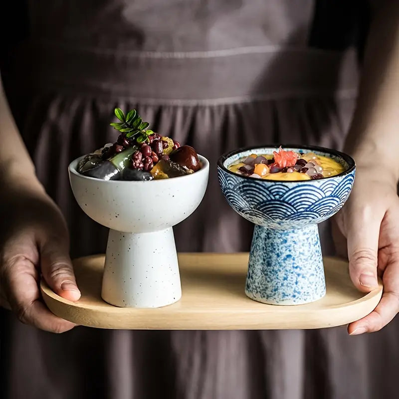 Vintage Ceramic Dessert Bowl – Elevated Microwave-Safe Treat Cup