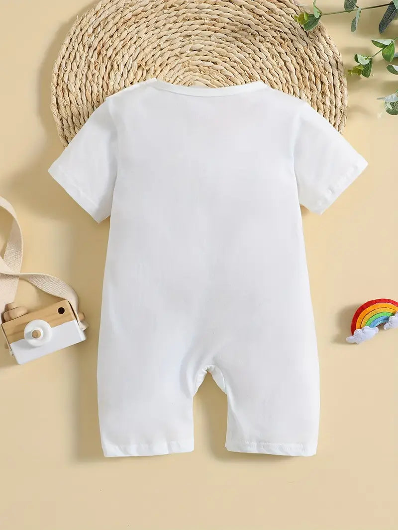 Body de fête pour bébé | Grenouillère confortable à manches courtes et imprimé « 2AM » pour bébé fille