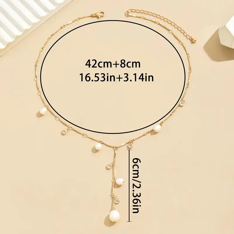 Minimalist Y Necklace - French Pendant Necklace