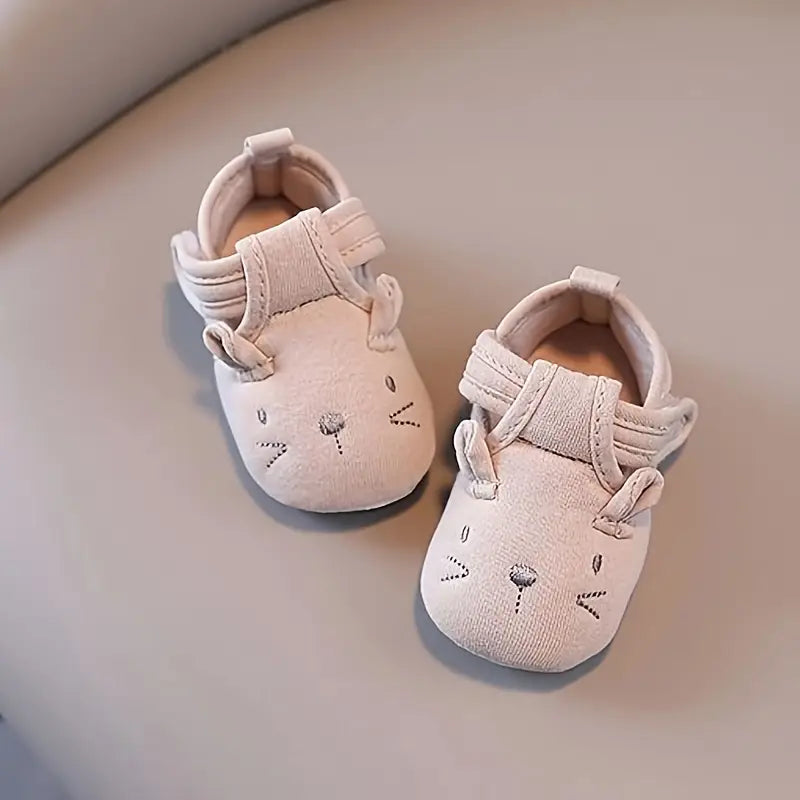Chaussures bébé souples à imprimé animal | Chaussures de marche antidérapantes à semelle plate pour nouveau-nés