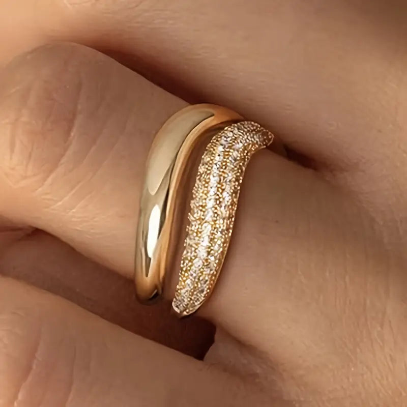 Pear Zircon Celtic Bridal Ring Set - Copper Engagement Ring