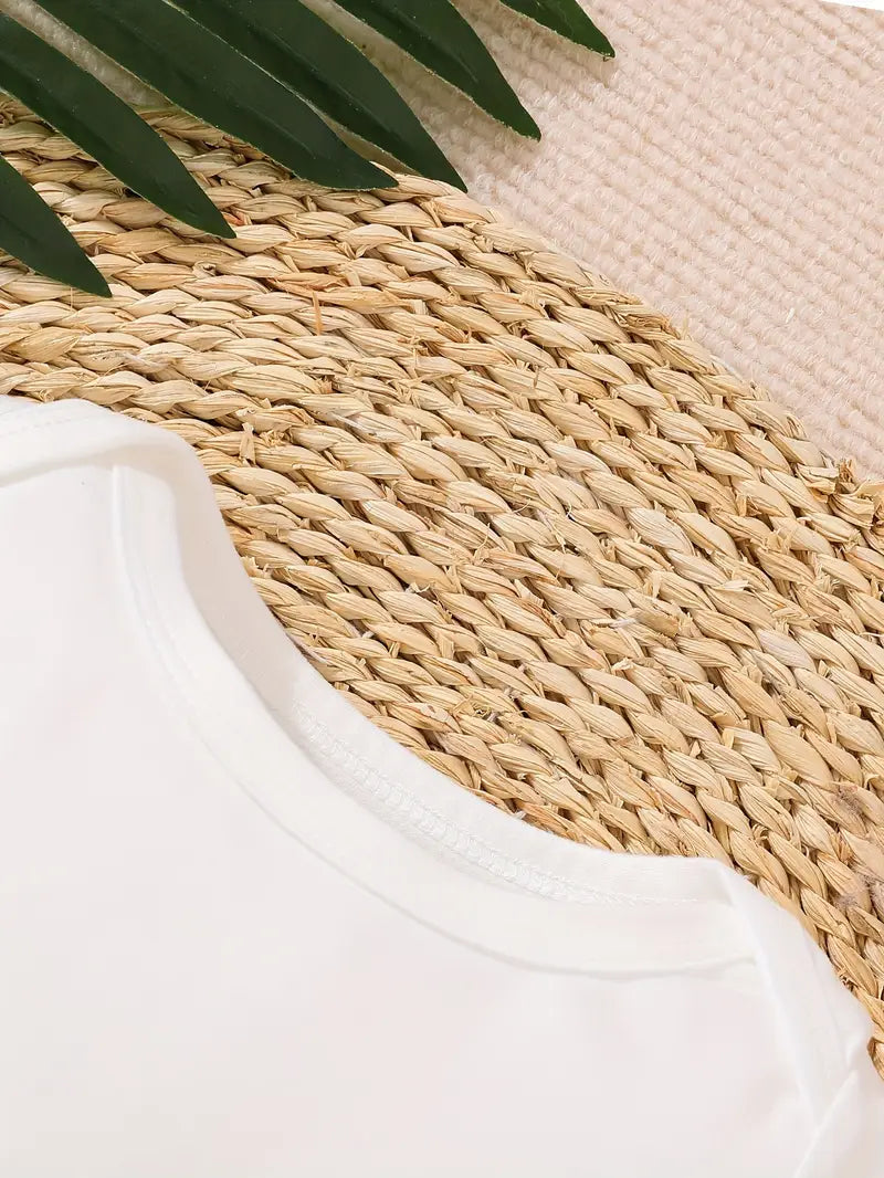 Grenouillère à imprimé mignon pour bébé garçon | Body doux et confortable à manches courtes pour bébé