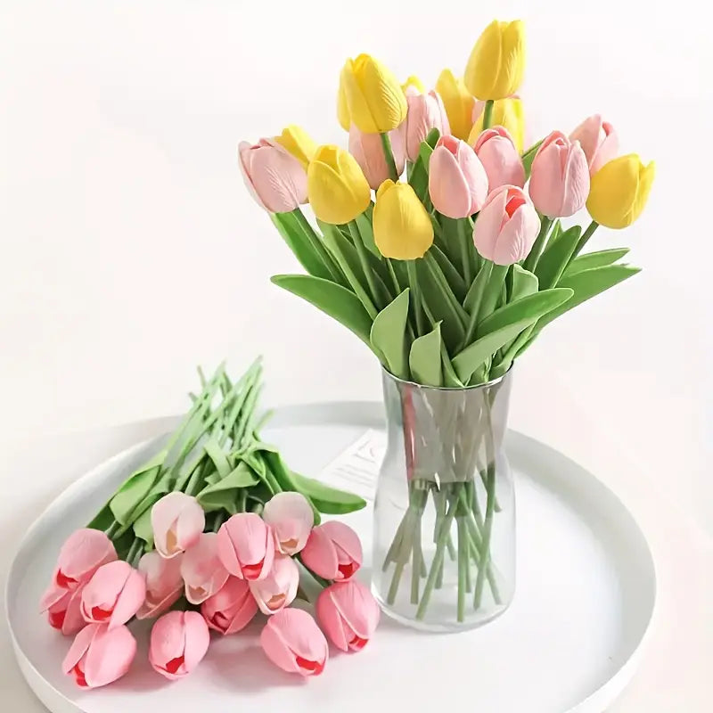 6 tulipes artificielles réalistes – Décoration de mariage et d'intérieur à faire soi-même pour fêtes et jardins