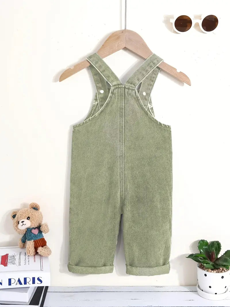 Comfortabele denim overall voor jongens - schattige rayonmix, machinewasbaar voor buiten in de herfst/winter