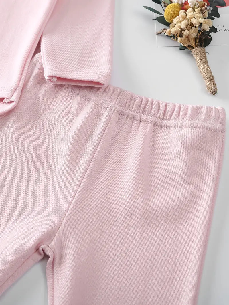 Ensemble 2 pièces en coton pour nouveau-né | Body et pantalon – Tissu en maille extensible