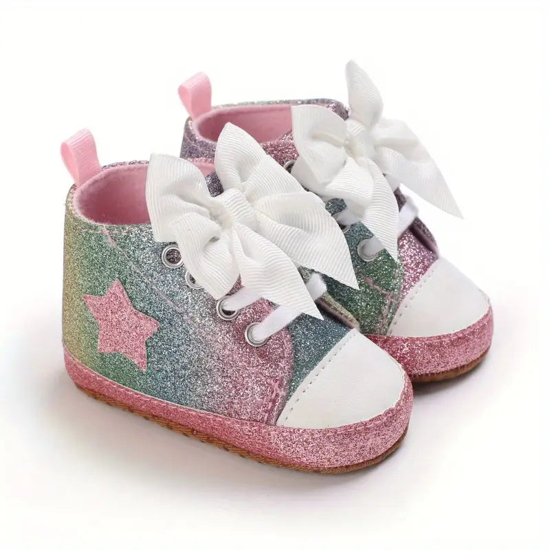 Lace-Up Baby Girl Sneakers | Lightweight Non-Slip Walking Shoes for Indoor & Outdoor