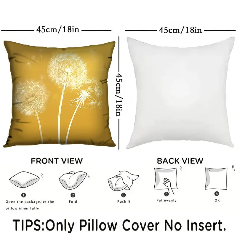 Sofa Pillow Covers (2pcs) - Decorative Throw Cushion Cases