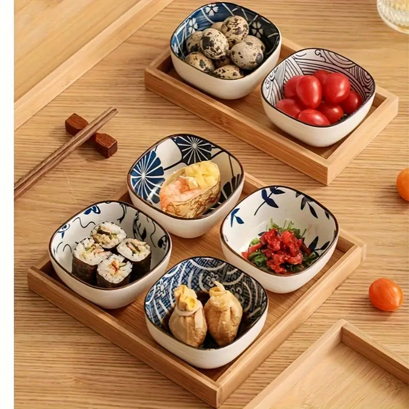 Mini Ceramic Dipping Bowls Set - 6oz Small Sauce Dishes