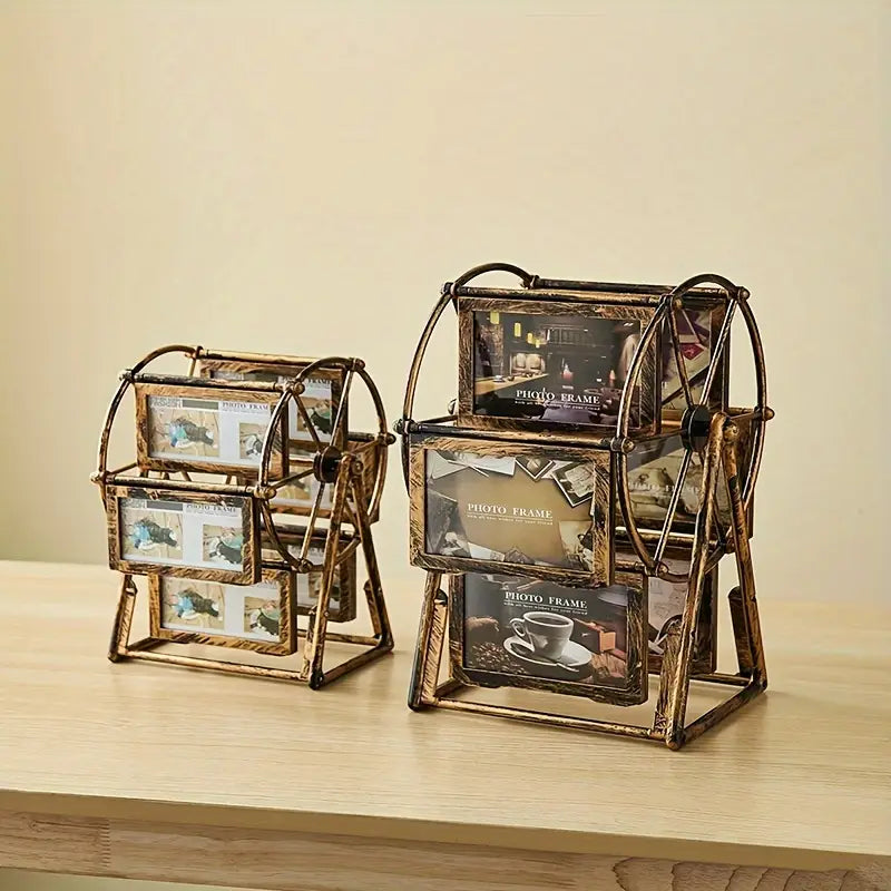 Rotatable Photo Frame - 4 Inch - DIY Display Shelf - Gift Decor