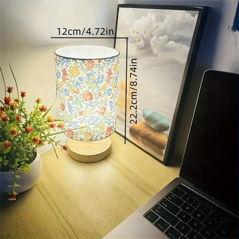 Retro LED Desk Lamp USB Dimmable Wooden Base