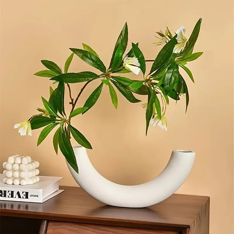 Vase cylindrique minimaliste avec fleurs artificielles – Décoration de Thanksgiving et de maison (1 pièce/2 pièces)