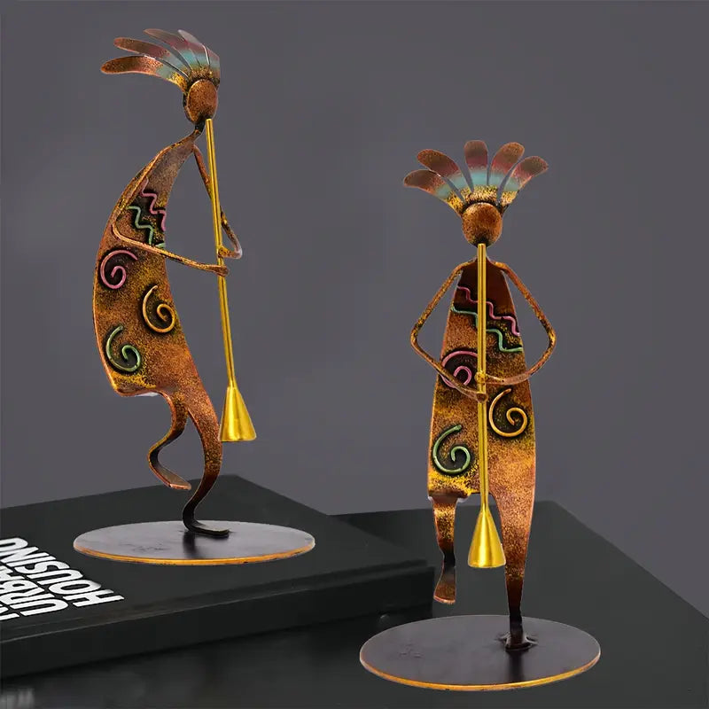 Native American Dancer Metal Sculpture - Home & Garden Decor