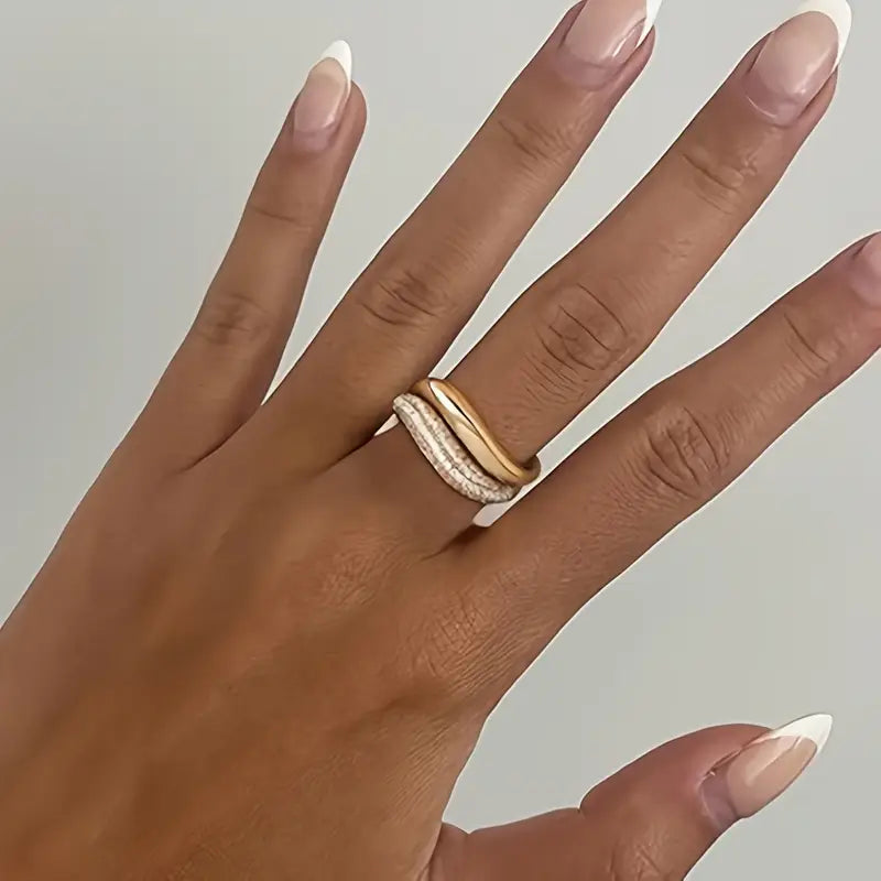 Pear Zircon Celtic Bridal Ring Set - Copper Engagement Ring