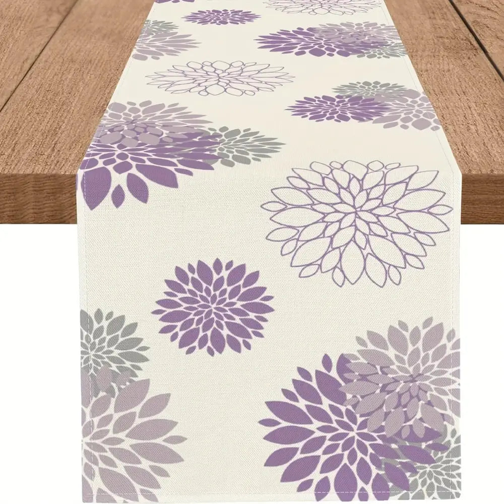 Modern Elegance Pompon Farmhouse Geometric Table Runner 13x48in