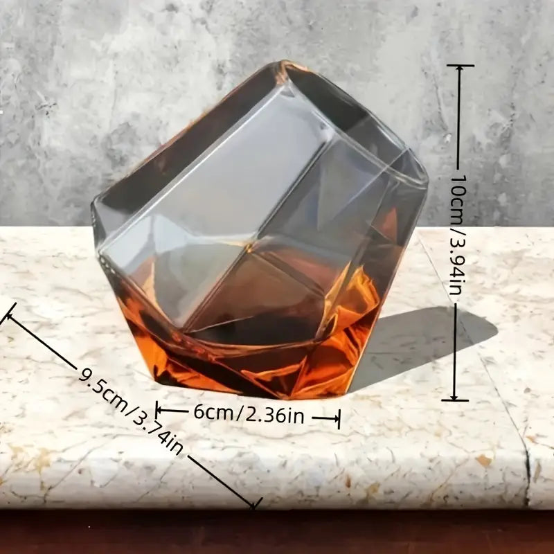 2-Pack Hexagon Whiskey Glasses – BPA-Free Insulated Cocktail Cups, Hand Wash