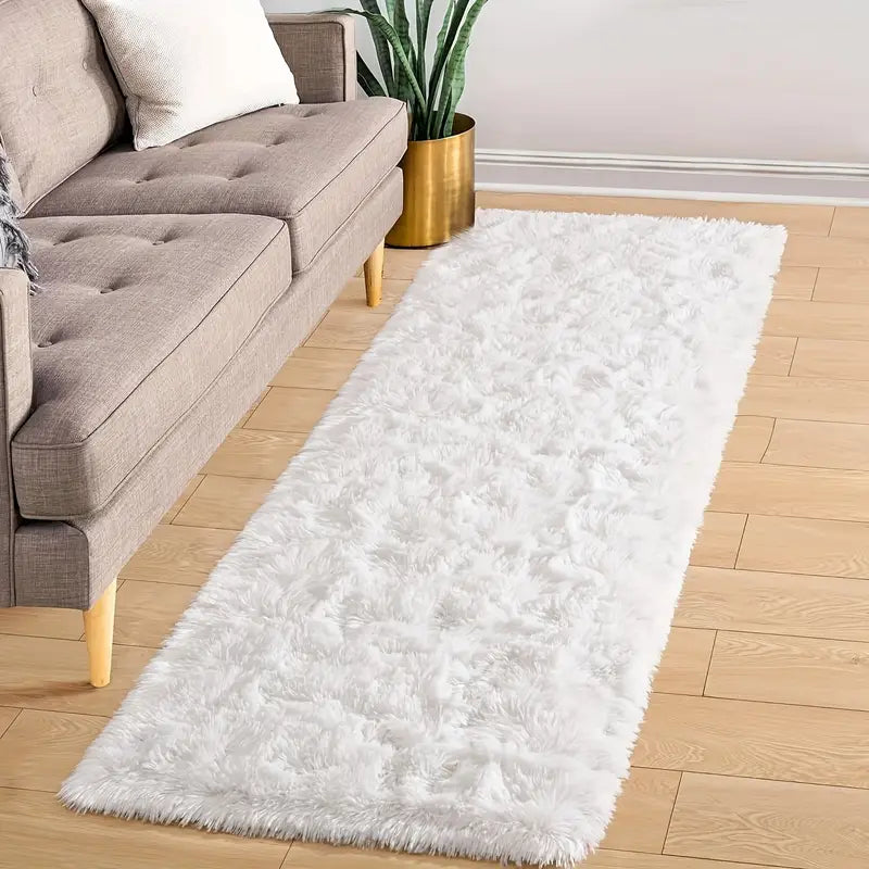 Soft Plush Area Rug: Bedroom Living Room Polyester Carpet
