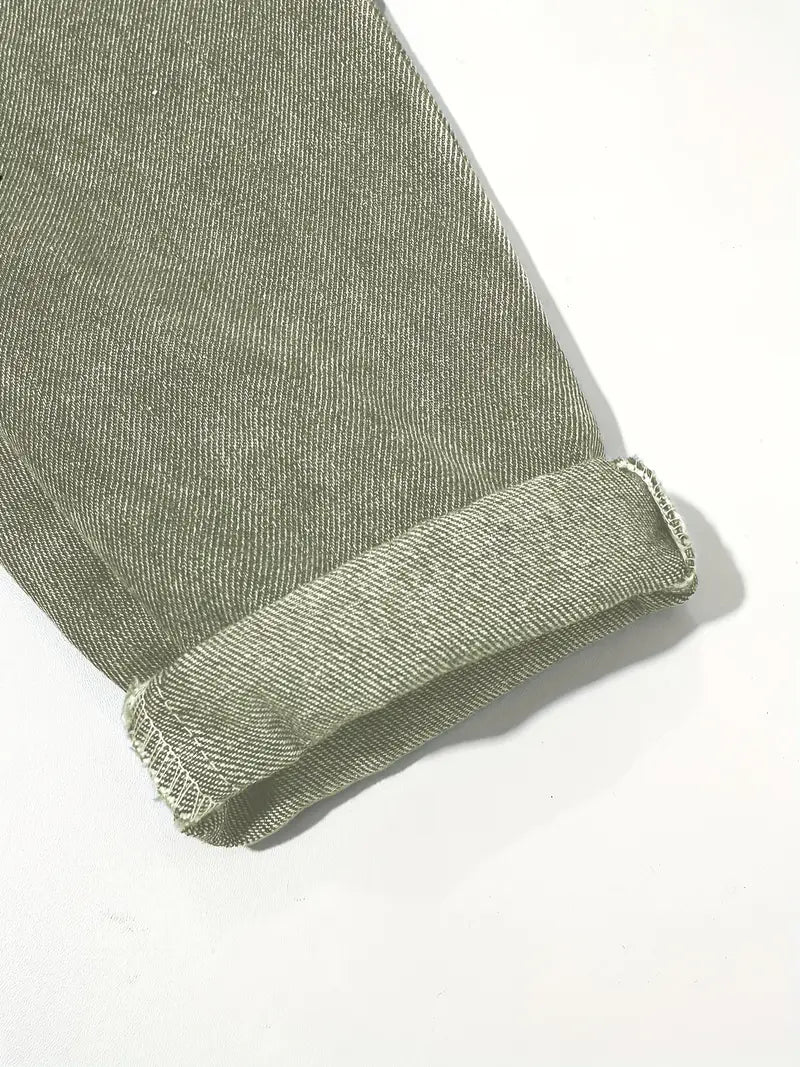 Comfortabele denim overall voor jongens - schattige rayonmix, machinewasbaar voor buiten in de herfst/winter