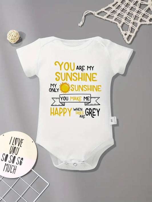 Babyprint rompertje | Casual katoenen rompertje met korte mouwen voor babyjongens