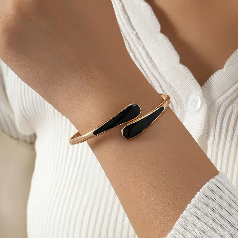 Enamel Bangle Bracelet Cuff - Open Jewelry - Daily Wear