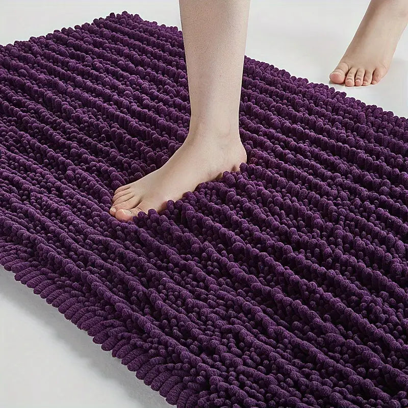 Plush Bath Mat - Non-Slip, Absorbent, Machine Washable