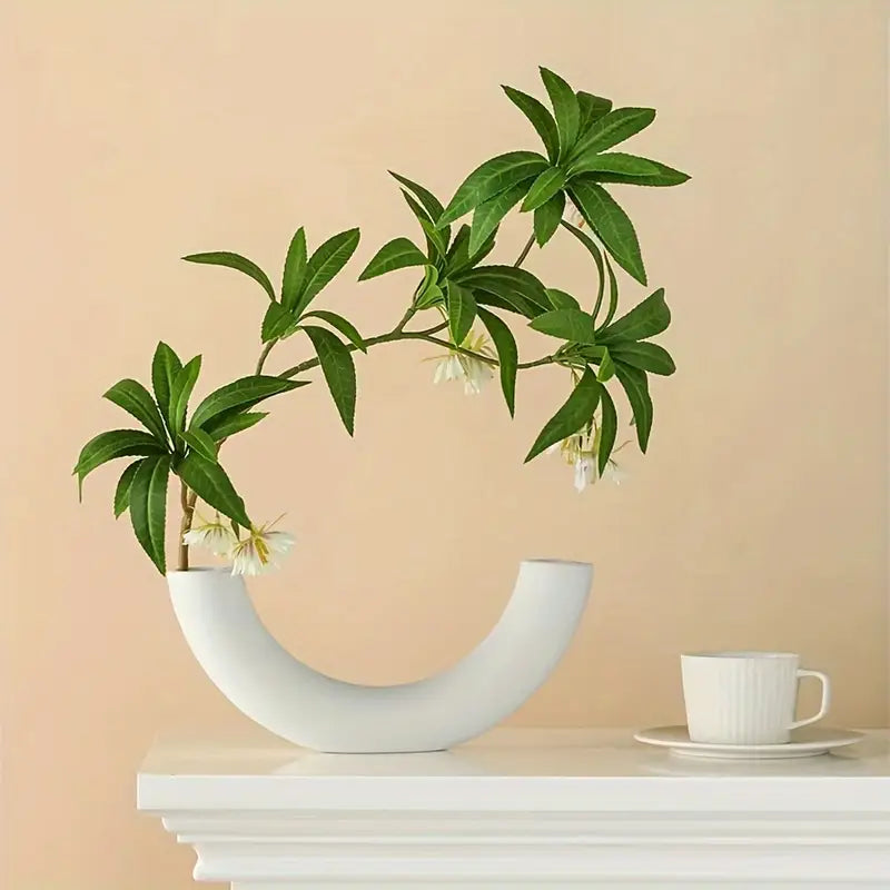 Vase cylindrique minimaliste avec fleurs artificielles – Décoration de Thanksgiving et de maison (1 pièce/2 pièces)