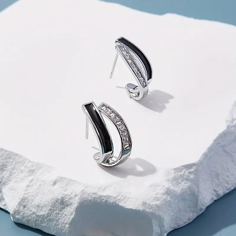 Oorbellen van 925 sterlingzilver – met zirkonia versierde Koreaanse sieraden voor vrouwen en meisjes