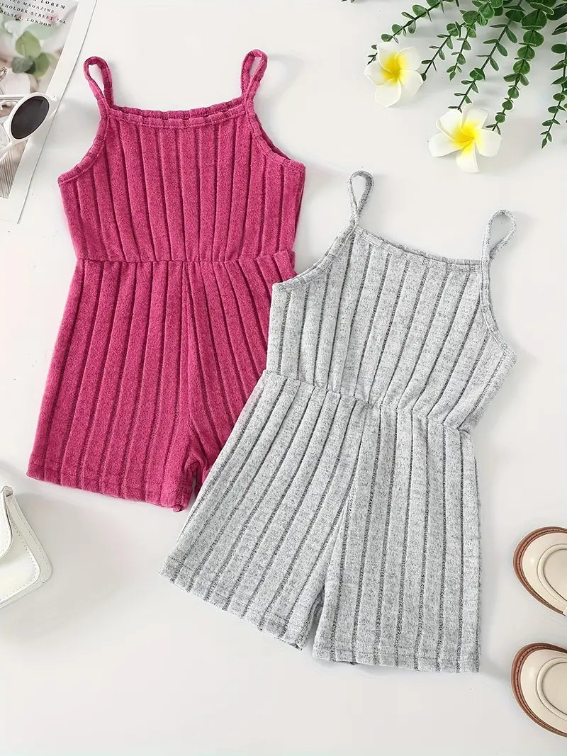 Ensemble short et body à volants pour bébé fille | Tenue printemps/été 2 pièces à rayures