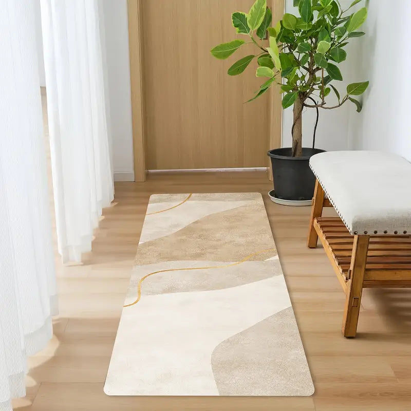 Abstract Non-Slip Runner Rug - Washable Hallway Kitchen Carpet