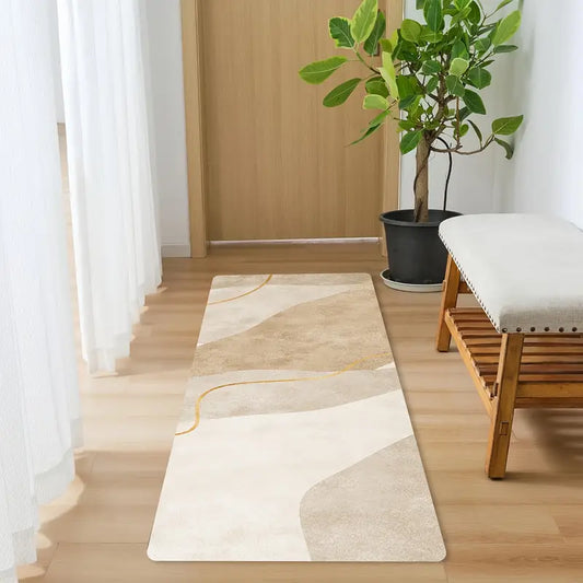 Abstract Non-Slip Runner Rug - Washable Hallway Kitchen Carpet