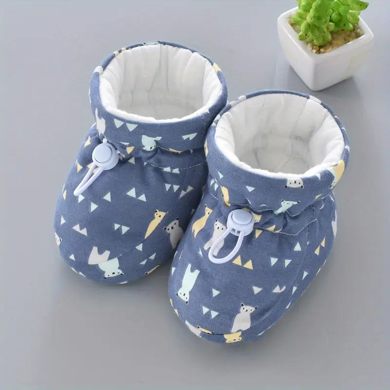 Baby Boys Thermal Socks | Soft Cotton Blend with Adjustable Fit for Walking
