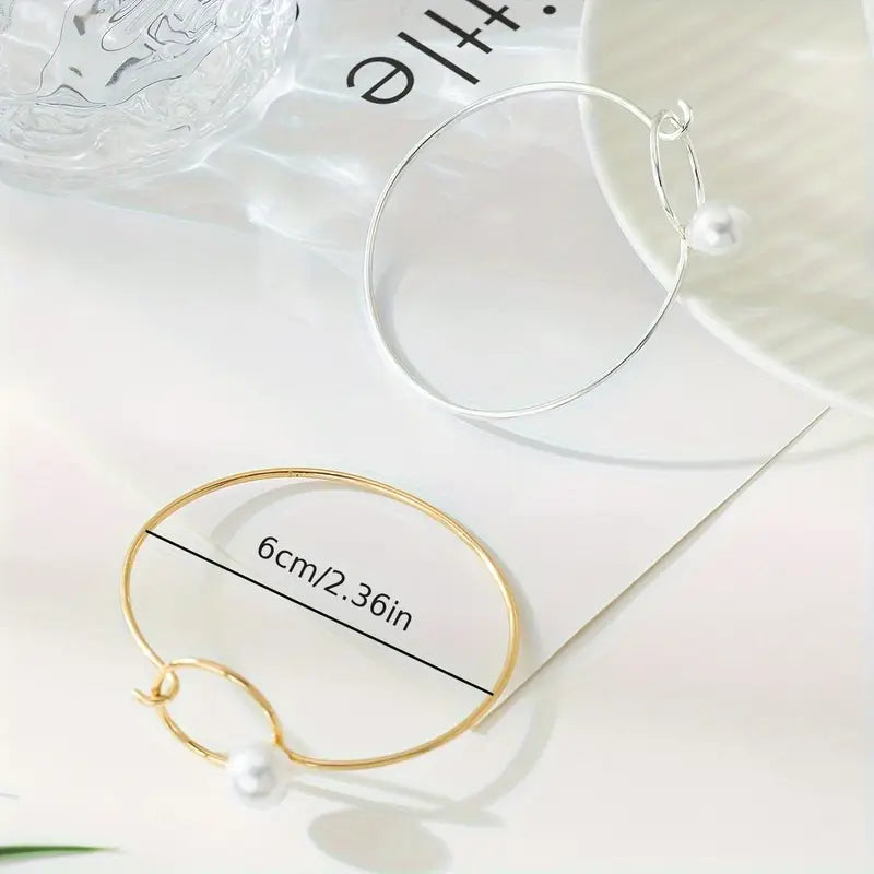 Bohemian Pearl Bracelet - Stainless Steel Bangle