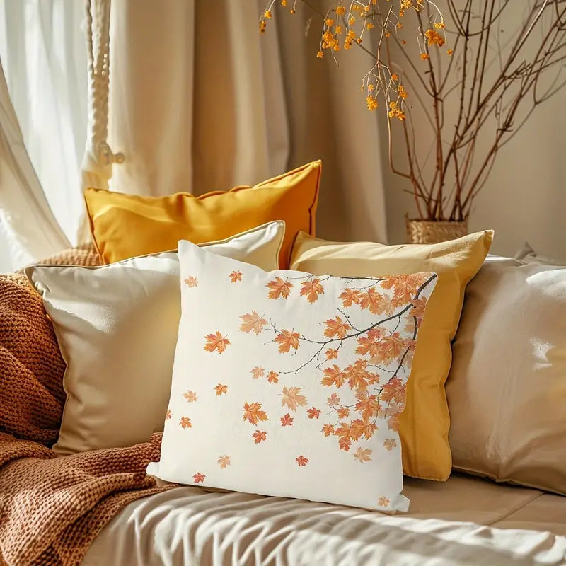 Vintage Linen Throw Pillow Covers – Farmhouse Cushion Cases, Machine Washable (16x16, 18x18, 20x20 Inches, No Insert)