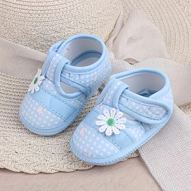 Baby Girl Floral Walking Shoes | Lightweight Non-Slip Soft Sole for Indoor & Outdoor