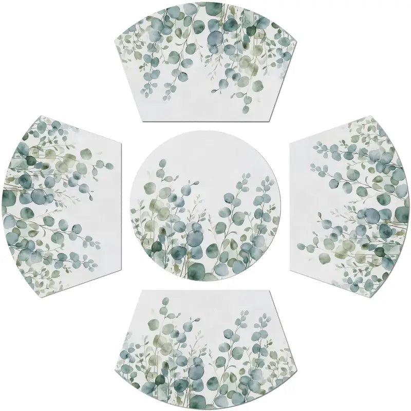 Set of 5 Eucalyptus Leaves Placemats