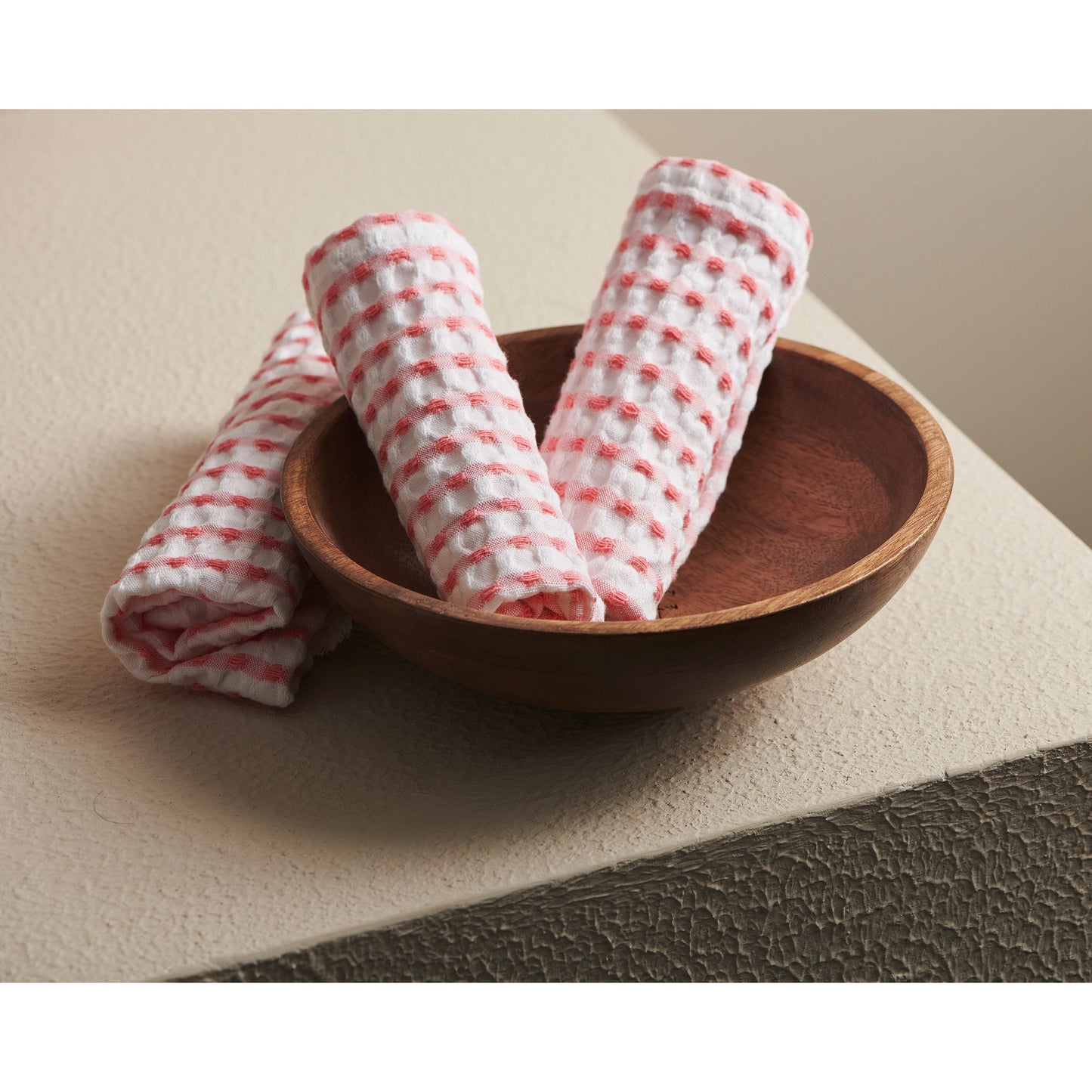 Cotton Waffle Towel - Peach, Quick Drying