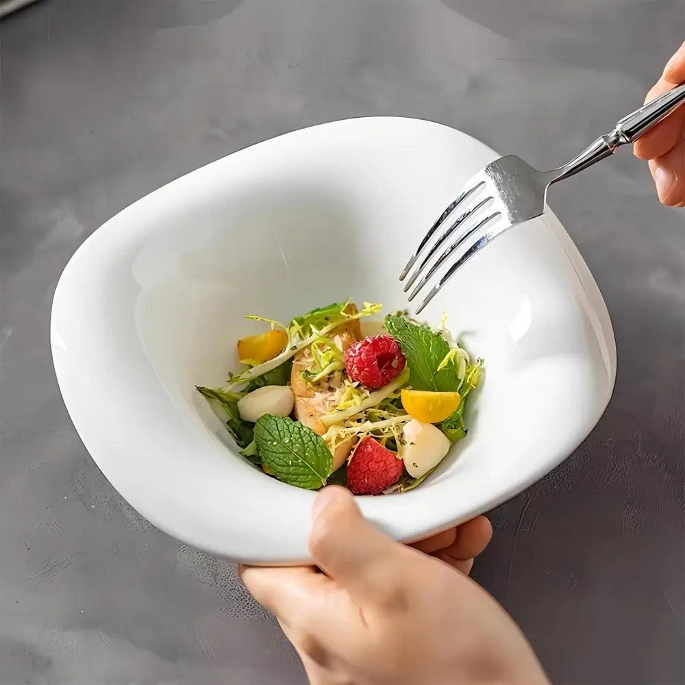 1pc Ceramic Petal Shaped Bowl