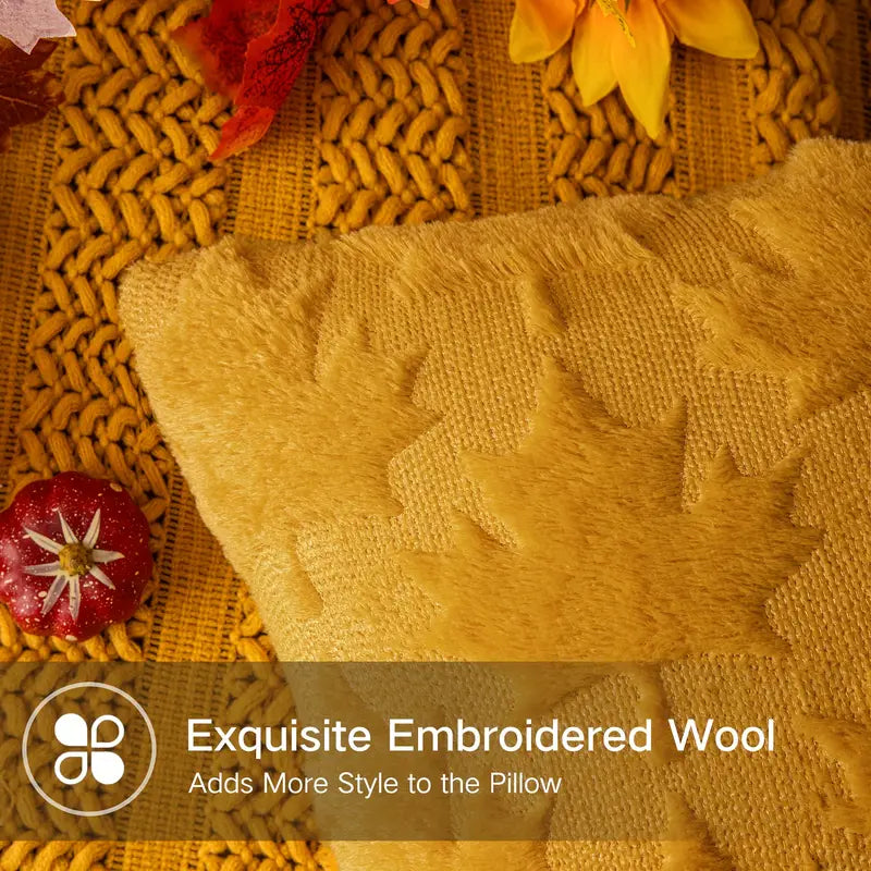 Maple Leaf Pillow Covers 45x45cm - Fall Decor Cushion Cases