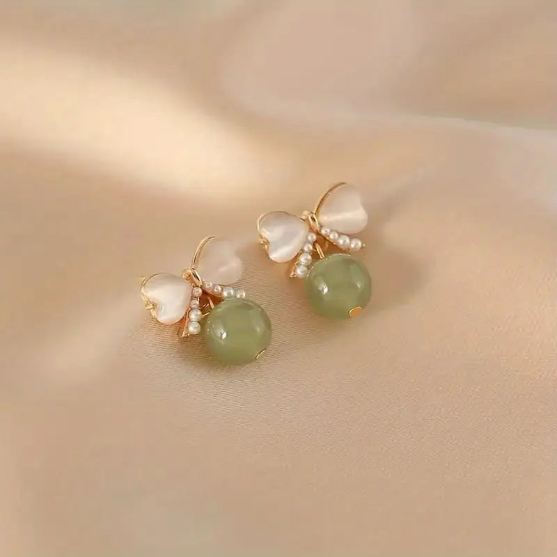 1 Pair of Bow Women's Ear Studs