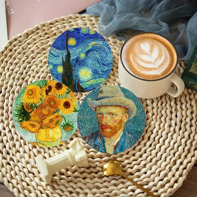 Vincent Van Gogh Art Coasters - 4pcs Set