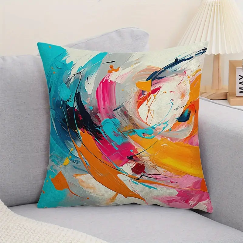 Abstract Throw Pillow Covers 4 Pack - Modern Decorative Cushion Cases
