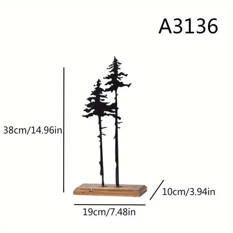 Metal Silhouette Ornaments - Whimsical Desktop Home Decor