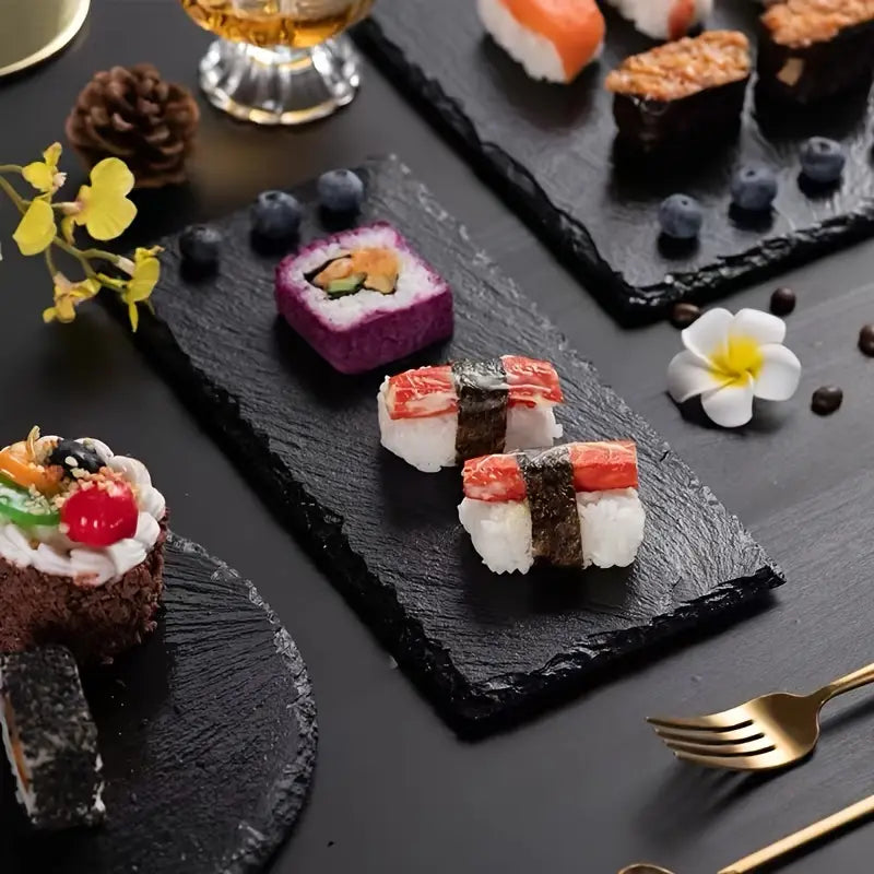 Premium Black Marble Serving Platter