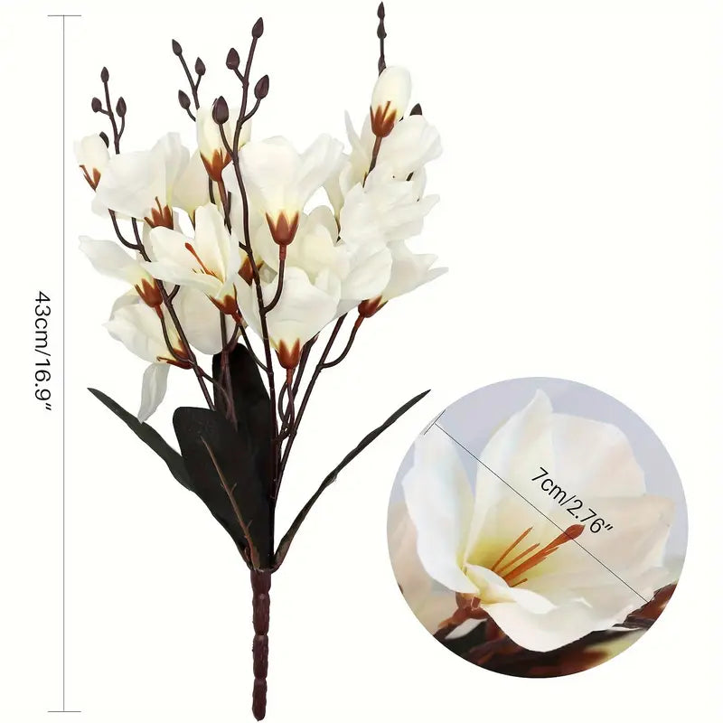Artificial Silk Flowers Bouquet - Wedding Home Decor (6pcs)
