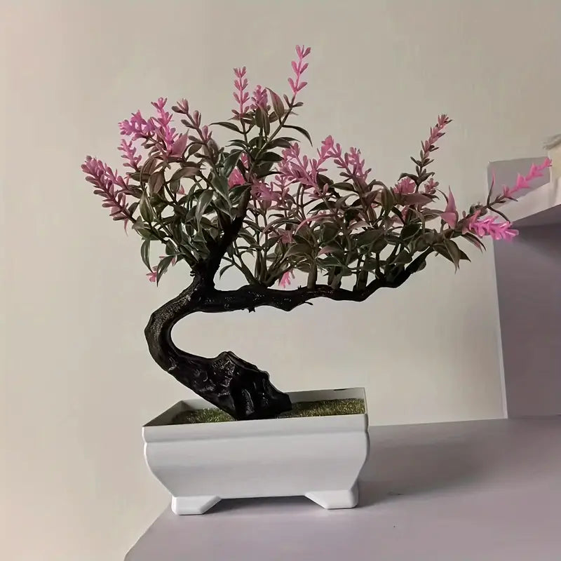 Bonsaï de pin – Plante artificielle décorative pour la maison, le bureau et la salle de bain
