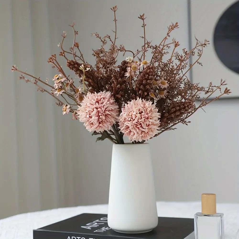 Classic Elegance Fabric Flower Artificial Chrysanthemum Bouquet