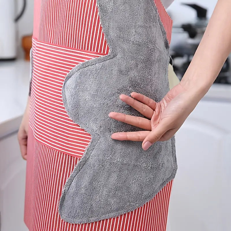 1 stuk multifunctionele waterdichte gestreepte bandeau-schort voor in de keuken