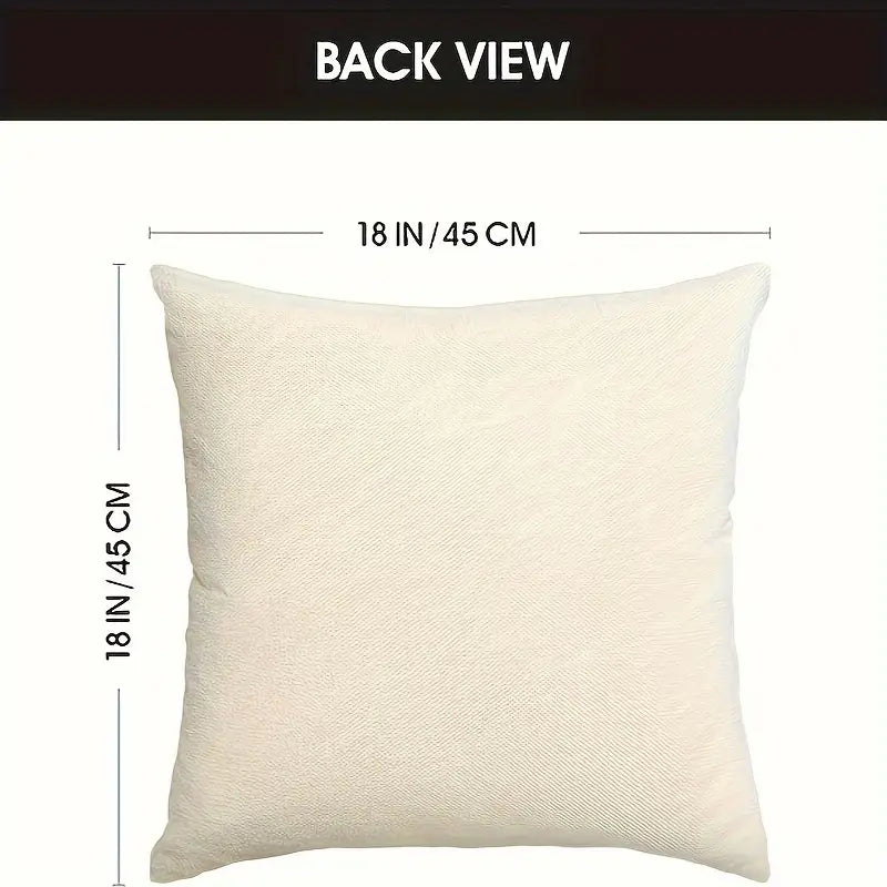 Lot de 2 housses de coussin en lin à motif de fleurs printanières, d'herbes vertes et de feuilles, 45,72 x 45,72 cm