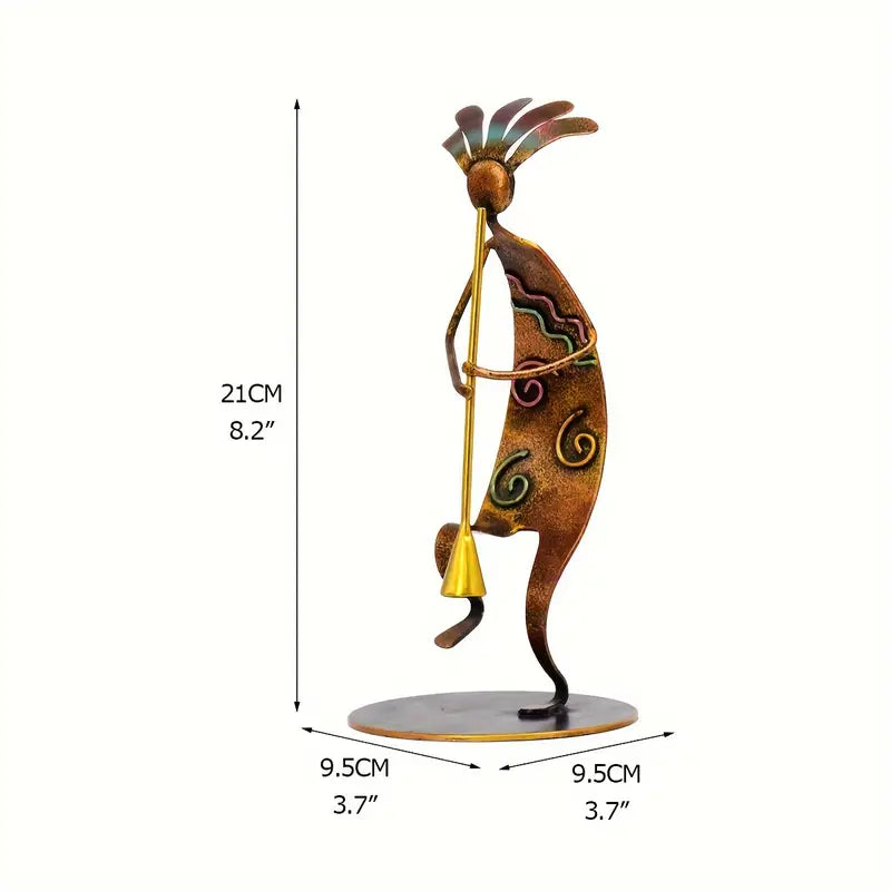 Native American Dancer Metal Sculpture - Home & Garden Decor