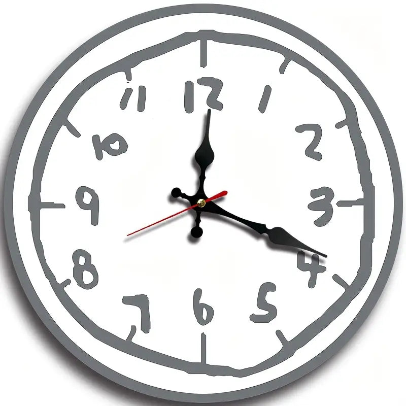 Modern Silent Wall Clock - 12 Inch Wood Clock Home Decor